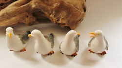 Möwen Quartett je ca. 10 x 6 x 4 cm